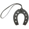 Horseshoes Keychain, Horse Shoe, Good Luck Keyring, Cowboy Keychain, Lucky Gift, Western Charm PU Leather Unique (Dark Grey) view 1