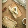 XIXSERTHIA Butter Dish with Lid Kitchen Butter Dish with Glass Lid Cheese Box Butter Cheese Snack Snack Plate Cake Dessert Display Butter Dish view 4