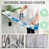 Ironing Board Cover Cotton,30x13in 49x18in Ironing Board Cover Elastic Homes Iron Board Cover Hotel Ironing Cover with Hook and Loop Fasteners(Blue White,49x18in) view 2