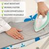 Ironing Board Cover Cotton,30x13in 49x18in Ironing Board Cover Elastic Homes Iron Board Cover Hotel Ironing Cover with Hook and Loop Fasteners(Blue White,49x18in) view 3