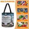 Statue Of Liberty In NYC Toy Storage Drawstring Bags Reusable Organizing Bucket Bags Building Block Storage Bag Travel Bag Case with Visible Top for Building Blocks Tiles Board Game view 4