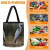 Heron Toy Storage Drawstring Bags Reusable Organizing Bucket Bags Building Block Storage Bag Travel Bag Case with Visible Top for Building Blocks Tiles Board Game view 4