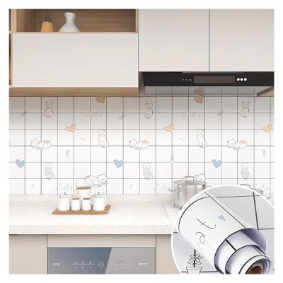QasDfgHj Kitchen Stickers,Kitchen Stickers, Peel and Stick Wallpaper Water Heat-Resistant Stove Hood Stickers Self Adhesive Wallpaper for Living Room Bedroom Wall Table Thick Sticky Wallpaper