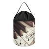 Piano Keys With Musical Notes Toy Storage Drawstring Bags Reusable Organizing Bucket Bags Building Block Storage Bag Travel Bag Case with Visible Top for Building Blocks Tiles Board Game view 1