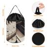 Piano Keys With Musical Notes Toy Storage Drawstring Bags Reusable Organizing Bucket Bags Building Block Storage Bag Travel Bag Case with Visible Top for Building Blocks Tiles Board Game view 2
