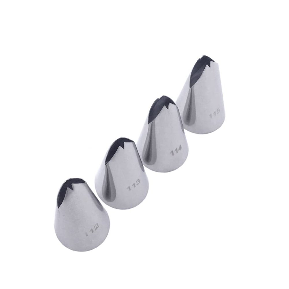 NPQPNAFC Cake 5 Pcs Medium Leaf Tips Stainless Steel Icing Piping Nozzles Cake Decorating Pastry Tip Sets Decorating