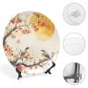 BHTLARNGY Ceramic Decorative Plate, Decorative Dish with Stand, Bone China Decorative Plates Art Porcelain Plate for Living Room Hallway Table Decor view 4