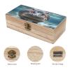 AQRJKHD Wooden Storage Box Diving Hippo Container with Hinged Lid And Front Clasp Keepsake Box Natural Wood Case Storage Jewelry Box Cabinet Organizers Containers for Crafts Art Hobbies view 3