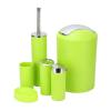 BNDDZBN Soap Dispenser Bathroom Set 6Pcs Bathroom Set - Toothbrush Holder, Soap Dish, Dispenser, Tumbler & Toilet Brush - Green & White Accessories(White) view 2
