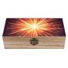 AQRJKHD Wooden Storage Box Explosion Firework 3D Container with Hinged Lid And Front Clasp Keepsake Box Natural Wood Case Storage Jewelry Box Cabinet Organizers Containers for Crafts Art Hobbies view 1