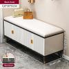 Shoe Rack Bench with Door - Modern Slim Hidden Shoe Cabinet Organizer for High Heels, Entryways, Hallways, Closets - Shoe Storage Bench with Seat view 2