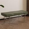 Bedroom Shoe Bench, Upholstered Shoe Rack Bench with PU Leather, Organizer Entryway Bench, Storage Bench for Kitchen, Dining Room, Hallway, Balcony, Terrace(Green,120cm/47.2in) view 1