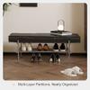 Bedroom Shoe Bench, Upholstered Shoe Rack Bench with PU Leather, Organizer Entryway Bench, Storage Bench for Kitchen, Dining Room, Hallway, Balcony, Terrace(Green,120cm/47.2in) view 4