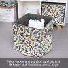 YTDRZ Storage Bins Stackable Storage Bins Folding Storage Bins Storage Boxes Foldable Fabric Bins Herbs And Spicesprinted Clothes Blanket Box for Home Office Closet view 3
