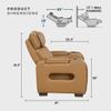 Lexicon Power Reclining Sofa, Faux Leather Dual Recliners, Center Drop-Down Table, Power Headrest, Cup Holders, Storage Arms, Charging Ports, LED Lighting, Home Theater Seating for Living Room, Brown view 4