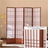 4 Panels Room Dividers Portable Room Seperating Divider Temporary Partitions Barriers Folding Privacy Screens for Home Office Bedroom Teahouse,Home Office view 4