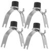 Cabilock 4pcs Stainless Steel Fork Head for Hanging Closet Rod Easy Replace Clothes Pole Accessories view 1