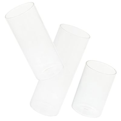 Alipis 3pcs Glass Candle Holders Cylindrical Candle Cups for Home Decor Restaurant and Party Decoration Elegant Transparent Design for Romantic Atmosphere