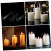 Alipis 3pcs Glass Candle Holders Cylindrical Candle Cups for Home Decor Restaurant and Party Decoration Elegant Transparent Design for Romantic Atmosphere view 3