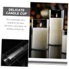 Alipis 3pcs Glass Candle Holders Cylindrical Candle Cups for Home Decor Restaurant and Party Decoration Elegant Transparent Design for Romantic Atmosphere view 4