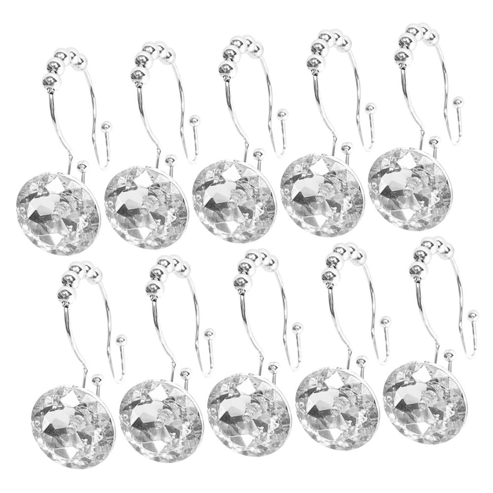 VINTORKY 12pcs Decorative Shower Curtain Hooks Heavy-Duty Holdbacks Ocean-Style Design Rustproof Tiebacks for Bathroom Curtains Easy to Install and