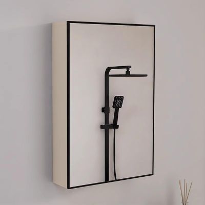 HXYhydrypd Bathroom Medicine Cabinet with Mirror, Bathroom Wall Cabinet, Bathroom Mirror with Storage Cabinet for Bathroom, Living Room(Beige,40cm/15.7in)