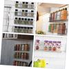 HOLIDYOYO 3pcs Wall-mounted Spice Rack Easy Install Spice Holder Kitchen Seasoning -mounted Seasoning Stand Holder view 4