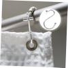 Alipis 24pcs Shower Curtain Hooks Iron Bathroom Drapery Holdbacks Easy Install Tieback Hangers for Tension Rods Strong and Sturdy Construction Keeps Curtains Neat and Organized Finish view 4