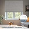 BERISSA No Drill Roman Shades for Windows,Cordless Blackout Roman Blinds,Thermal Insulation Fabric Pull Down Roman Shade Heat Blocking Window Blinds for Home,Easy to Install(62" W x 66" H) Oatmeal view 2