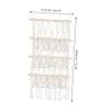 FONDOTIN Hanging Organizer Net Storage Hammock with Wooden Rod Multi-Functional Plush Toy and Book Organizer for Nursery Decor Woven Design Space-Saving and Sturdy view 2