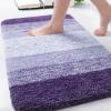 Arotive Microfiber Bathroom Rugs, Shaggy Soft and Absorbent Bath Rug, Non-Slip, Thick Plush Machine Washable Dry Bath Mats for Bathroom, Tub and Shower, 34x21, Dark Purple, Rectangular view 1