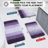 Arotive Microfiber Bathroom Rugs, Shaggy Soft and Absorbent Bath Rug, Non-Slip, Thick Plush Machine Washable Dry Bath Mats for Bathroom, Tub and Shower, 34x21, Dark Purple, Rectangular view 2