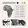 Africa Map Fingerprint Metal Wall Art, Metal Map Wall Decor, African Metal Wall Art, African Art Wall Decor, African Map Wall Art, Africa Master Bedroom Decor, Living Room Wall Art (Black, 20"x17" | 50x43cm) view 4