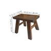 HOLIDYOYO Wooden Step Stool for Boys and Girls and Adults Rustic Small Footstool for Bathroom Kitchen and Bedroom Versatile Shoe Changing and Dancing Stool Wooden Design view 2