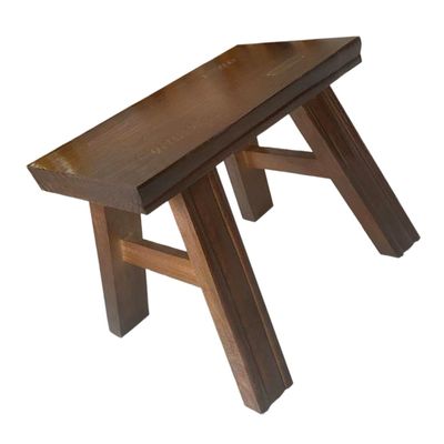ABOOFAN Rustic Wooden Step Stool for Boy Girl and Adults Small Versatile Foot Stool for Bathroom Kitchen Bedroom Use Wood Bench for Shoe Changing Dancing and Indoor Seating