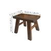 ABOOFAN Rustic Wooden Step Stool for Boy Girl and Adults Small Versatile Foot Stool for Bathroom Kitchen Bedroom Use Wood Bench for Shoe Changing Dancing and Indoor Seating view 2