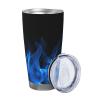 GDSHJKLW Blue Flame Tumbler With Lid And Straw 20oz Stainless Steel Leakproof Travel Coffee Mug Double Wall Insulated Cup Gifts For Women Home Office view 2