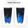 GDSHJKLW Blue Flame Tumbler With Lid And Straw 20oz Stainless Steel Leakproof Travel Coffee Mug Double Wall Insulated Cup Gifts For Women Home Office view 3