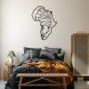 African Woman Metal Wall Map Art, African American Bedroom Wall Decor, African Style Woman Figure Art, African Queen Decor for Home Decor, Room Decor, Living room, Kitchen, Bedroom, (19.68 x 18 inch) view 3