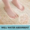 Arotive Microfiber Bathroom Rugs, Shaggy Soft and Absorbent Bath Rug, Non-Slip, Thick Plush Machine Washable Dry Bath Mats for Bathroom, Tub and Shower, 34x21, Beige, Rectangular view 3