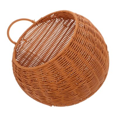 Alipis Hand Woven Wall Basket for Kitchen Storage Multi-Functional Decorative Hanging Decor for Garlic Onion and Vegetables Natural Rattan-Like Design Space-Saving Organizer for Farmhouse