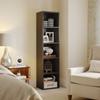 5-Tier Black Narrow Bookshelf Corner Shelf, Storage Shelves for Home Office, Living Room, Bedroom - Floor Standing Display Unit Furniture view 1