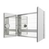AQUADOM Royale Medicine Cabinet Defogger, 3X LED Lighted Vertically Adjustable Magnifying Mirror, Electrical Outlets, Magnetic Organizer, Recessed or Surface Mount (48"x36"x5") view 1