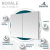 AQUADOM Royale Medicine Cabinet Defogger, 3X LED Lighted Vertically Adjustable Magnifying Mirror, Electrical Outlets, Magnetic Organizer, Recessed or Surface Mount (48"x36"x5") view 4
