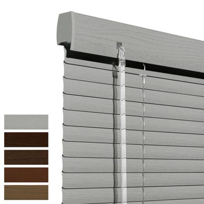 HOTSOON Faux Wood Aluminum Mini Blinds 1 Inch Slats Cordless Room Darkening Metal Venetian Blinds Waterproof Easy Installation Horizontal Blinds for Windows,Doors,Off White,26.5" W x 48" H