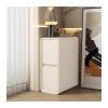 Bedside Drawer Cabinet Space Saving Ultra Narrow 2 Drawers Bedside Table Fully Assembled Wood End Tables Side Table Nightstand Bedside Locker for Livingroom Bedroom Office, White Bedroom Furniture(L30 view 1