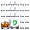NutriChef 24 Whiskey Glasses - 10 Oz Old Fashioned Rum Glasses, Lead-Free Crystal, Hand Blown, Dishwasher Safe, Elegant Design - For Whiskey Lovers view 1