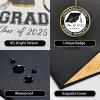 2025 Graduation Guest Book Alternative  Celebrate in Style! Black Gold Class of 2025 Signature Book 18"x12", Unique Gift, Invitations, or Keepsake for High School & College Graduation Events view 2