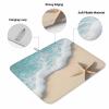 2 Pack Dish Drying Mats,Ocean Sandy Beach Starfish Super Absorbent Microfiber Dishes Drainer Mat Teal Foamy Wave Sea Shore Reversible Drying Rack Pads for Kitchen Counter Sink view 3