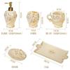 Bathroom Accessory Sets European-Style Ceramic Bathroom Five-Piece Set Toilet Wash Set Bathroom Supplies Mouthwash Cup Couple Set for Vanity Bathroom Decor view 3